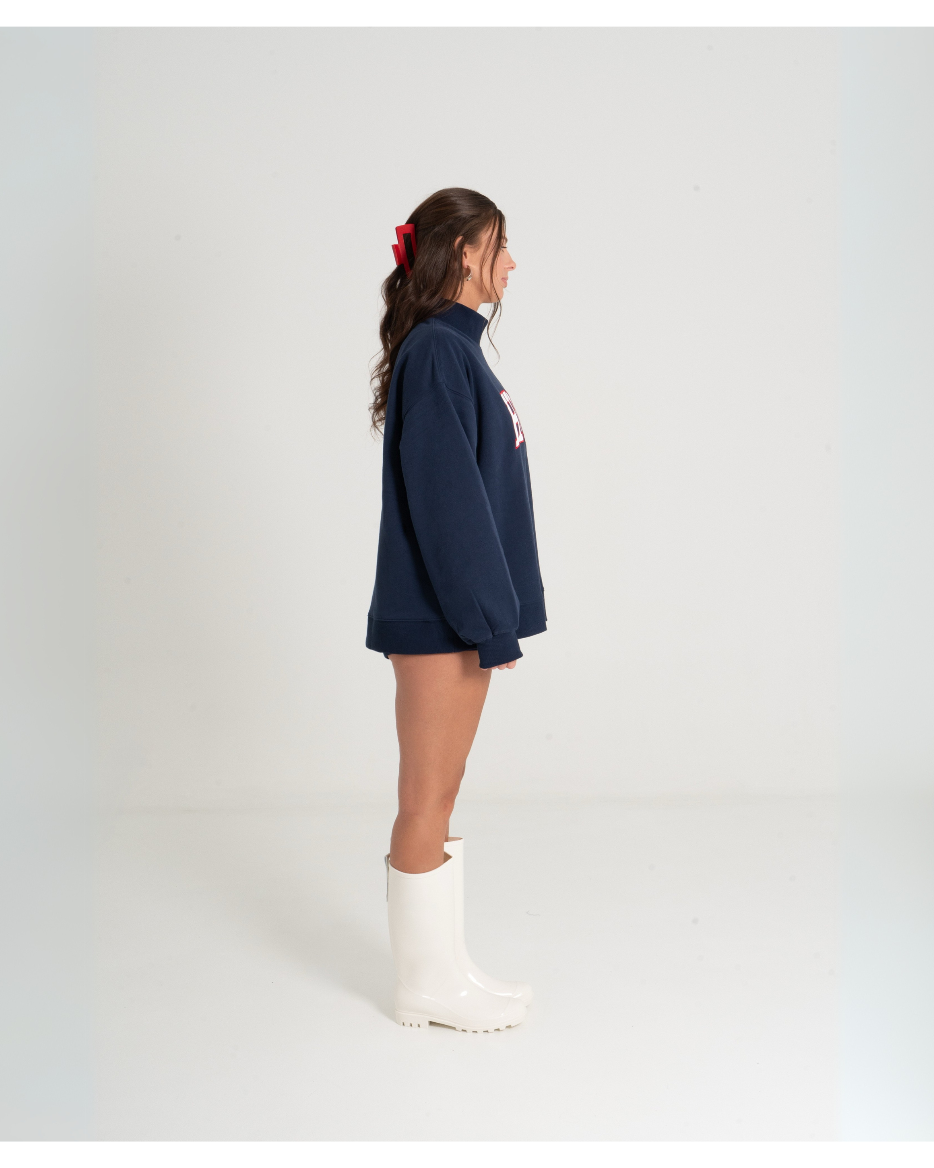 HBH Mock Neck Navy